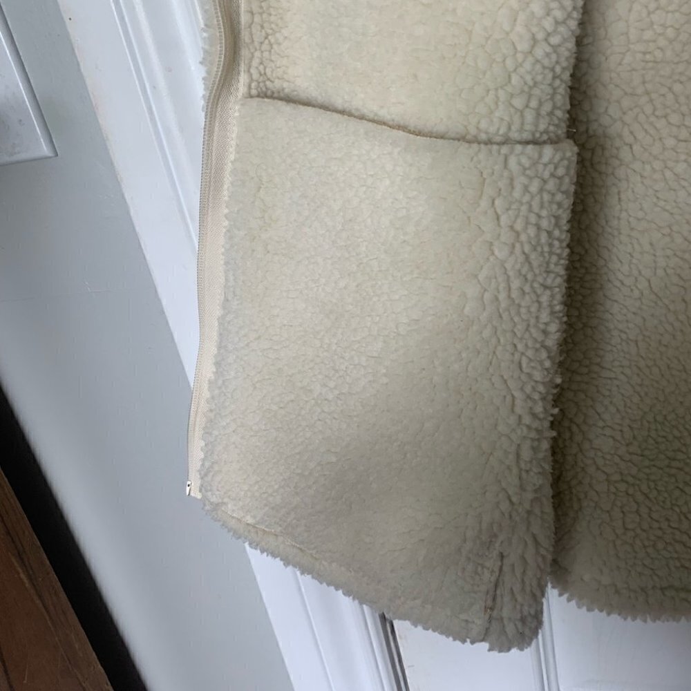 Vintage Sherpa Lined Vest Cabin Core Rustic Western Cozy Layer Large Canada - Picture 7 of 11